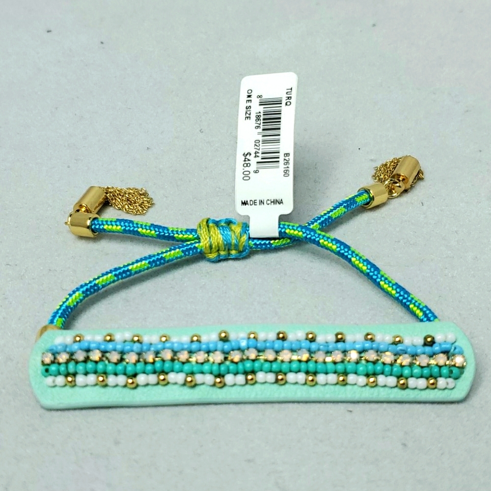 Rebecca Minkoff turquoise seed beads bracelet